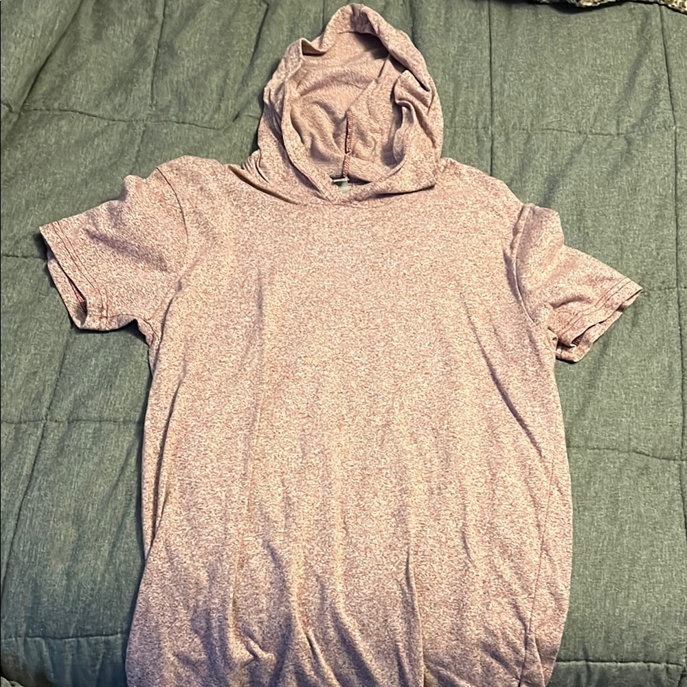 Red Short Sleeve Hoodie